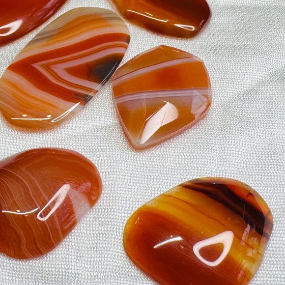 Lot of red carnelian agate cabachon, perfect for jewelry making - Picture 5 of 6